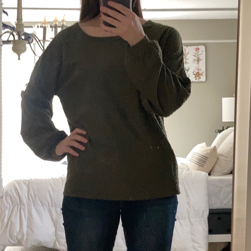Like new Rose & Olive Green Blouse M